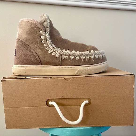 Mou Eskimo Sneaker Boots Elephant Grey Women’s Size 38 - Picture 1 of 14